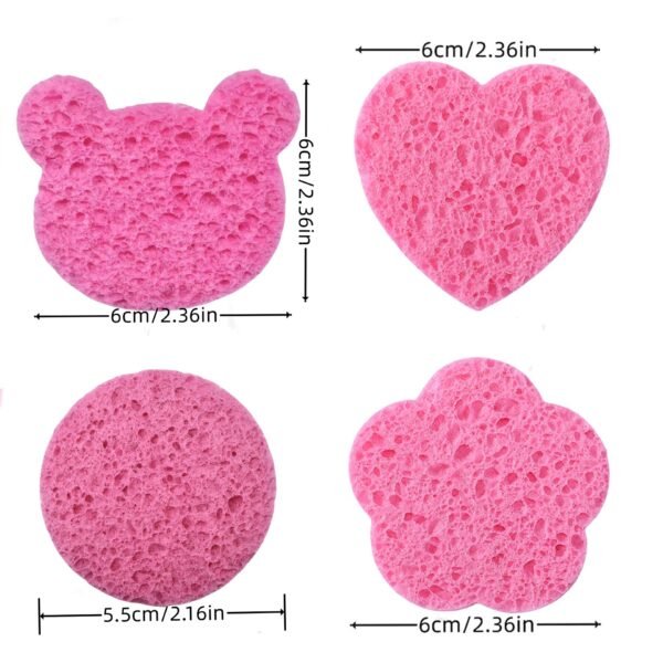 Heart Shape Compressed Facial Sponges - Image 3
